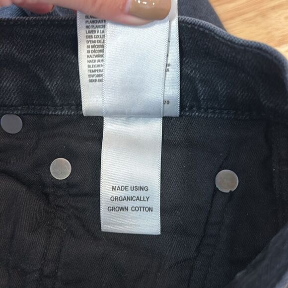 Agolde Nico High Rise Black Wash Slim Jeans - Picture 9 of 12